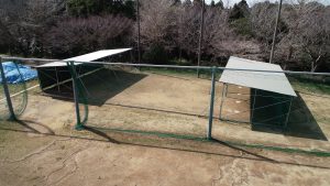 銚子スポーツタウン、くろしおかもめ球場・投球練習場上空